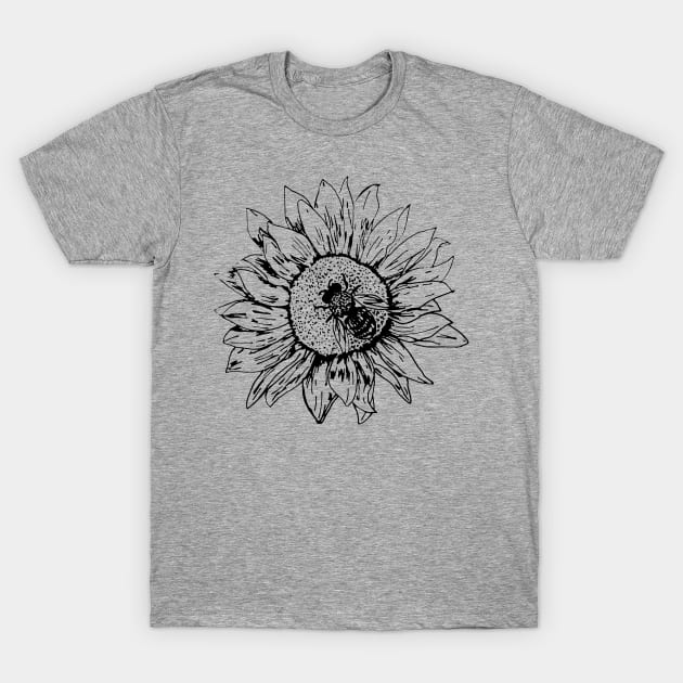 Sunflower Tee with Bee T-Shirt by MN Favorites